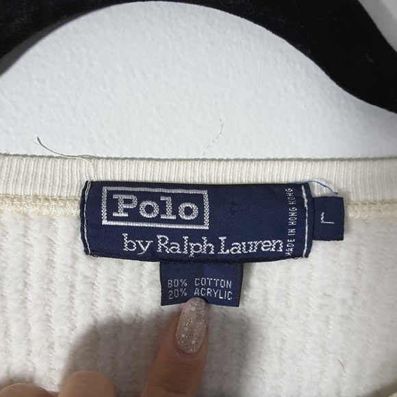 POLO RALPH LAUREN $198 Ribbed Logo Pullover Sweater Size L - Picture 2 of 6